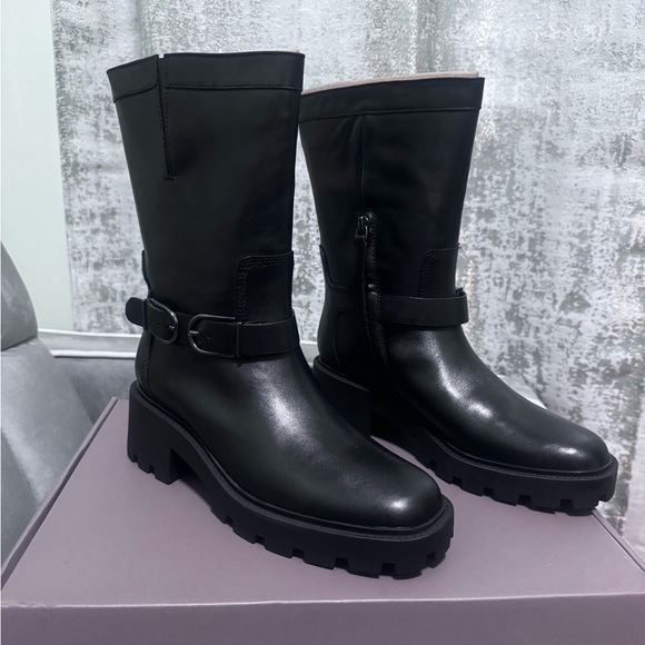 Franco Sarto Shoes - Franco Sarto  Black Rugged Sole Boots